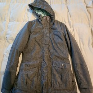 Womens winter jacket with detachable hood